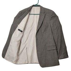 BOSS Hugo Boss Sport coat Mens 42L Brown Herringbone Wool Cashmere Blazer Jacket